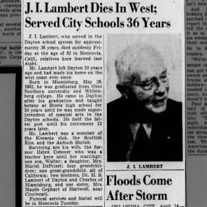 Obituary for J. I. Lambert