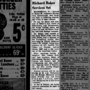 Obituary for Richard O. Baker