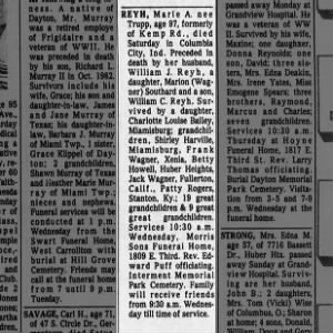 Obituary for Marie A. REYH