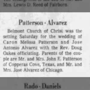 Marriage of Patterson / Alvarez