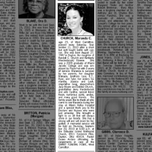 Obituary for Maranda C. CHURCH